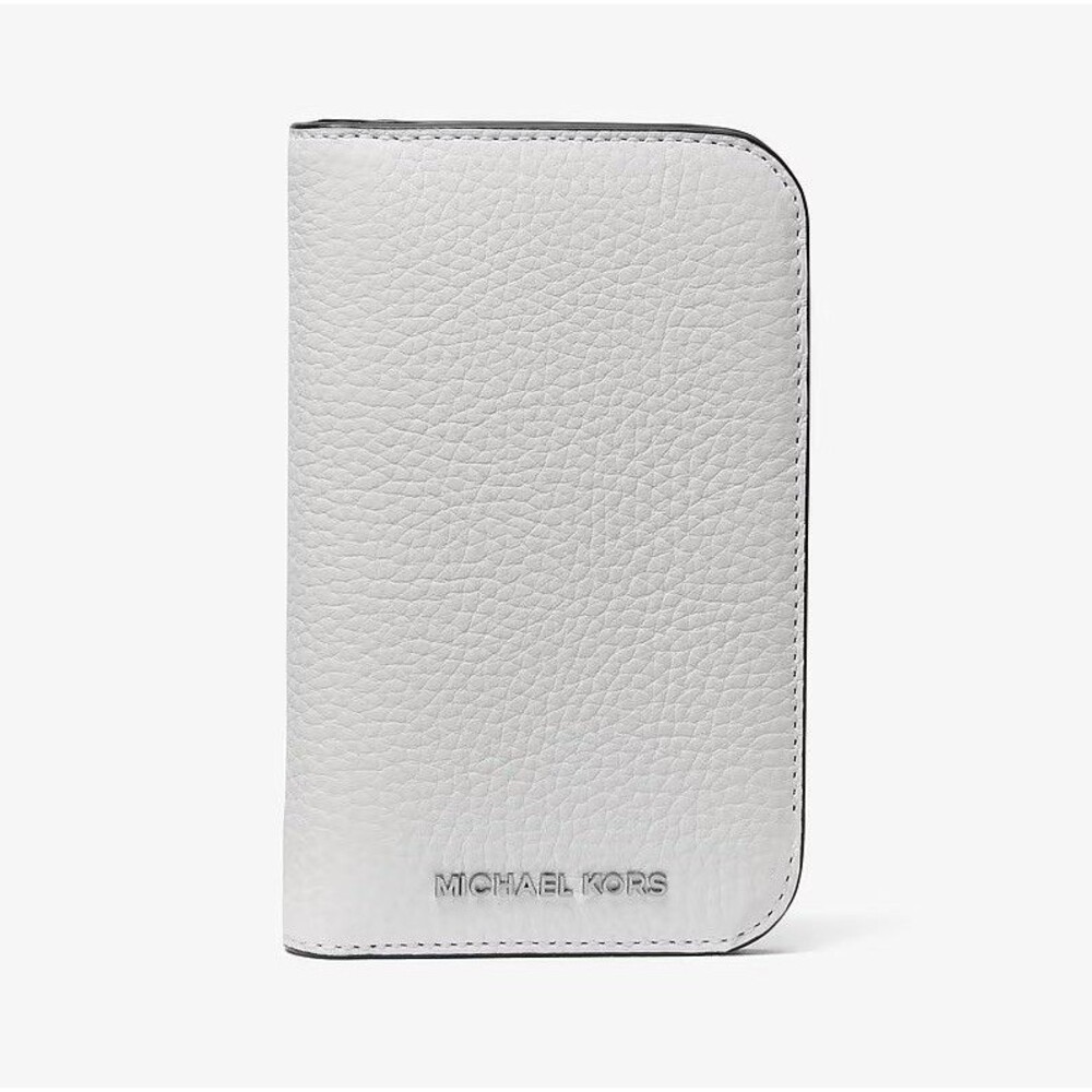 Michael Kors Hudson Pebbled Leather Snap Card Case Wallet